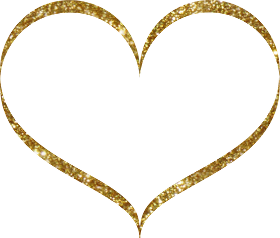 Gold Glitter Heart